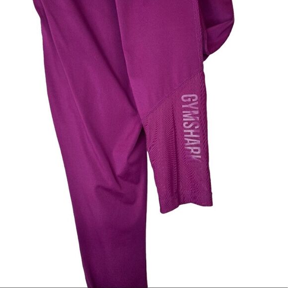 GYMSHARK Mesh Leggings Full Length in Maroon Size XS - Picture 6 of 7
